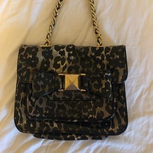 Betsey Johnson Leopard Bow Purse